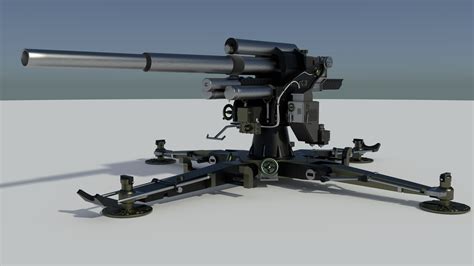Canion Flak 18 88mm 3d Model