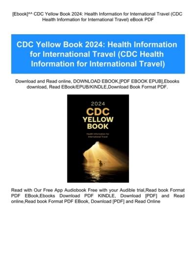 Ebook Cdc Yellow Book 2024 Health Information For International
