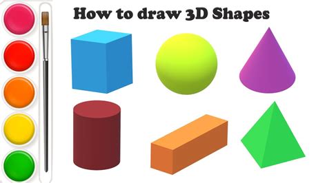 Draw 3d Shapes For Kids Bolalar Uchun 3d Shakllarini Chizish Vẽ Hình