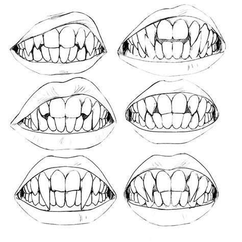 Vampire Teeth By Ronja Melin Drawing Teeth Art Reference Drawings