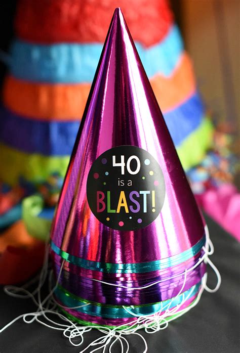 I also wanted to share these printables for free, as they were such a big hit at the party. 40th Birthday Party-Throw a 40 Is a Blast Party!