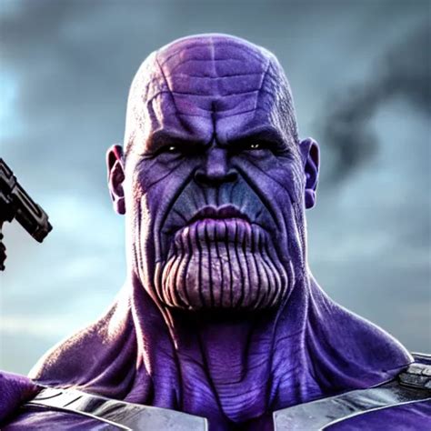 Thanos Dressed As A Soldier Highly Detailed High Stable Diffusion