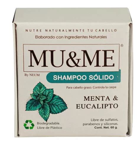 Shampoo Solido Muandme Menta And Eucalipto Control Caspa 60gr Meses Sin