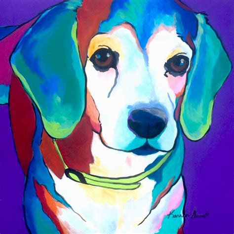 Beagle Multi Color Custom Pet Portrait Dog Pop Art Custom Pop Art