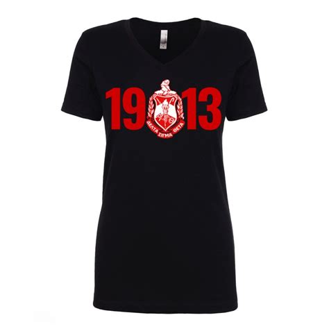 Dst Delta Sigma Theta 1913 Crest V Neck T Shirt Etsy