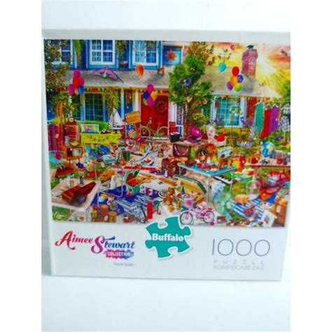 Toys Nib Buffalo Games Aimee Stewart Yard Sale Puzzle Pc Jigsaw