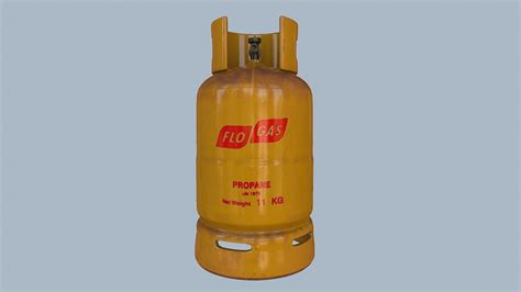 Gas Cylinder Yellow 3d Asset Cgtrader