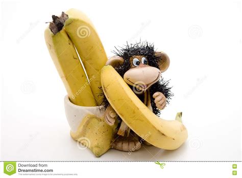 Monkey With Bananas Stock Image Image Of Fresh Banana 15895603