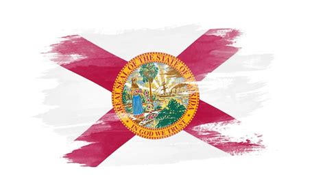 Premium Photo Florida State Flag Brush Stroke Florida Flag Background