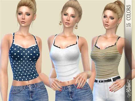 Sims 4 Tops Tops Sims 4 Sims Sims 4 Clothing Images