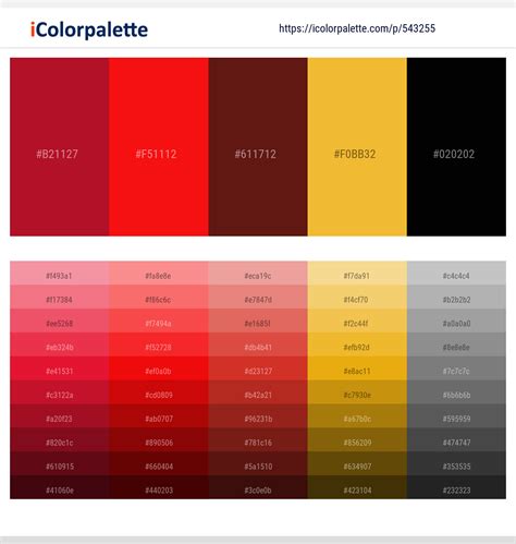 120 Latest Color Schemes With Red And Black Color Tone Combinations