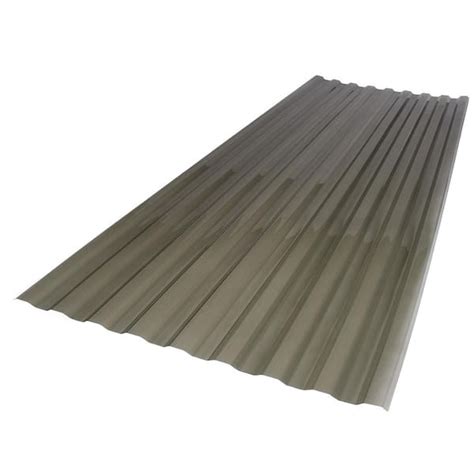 Suntuf 26 In X 6 Ft Corrugated Polycarbonate Roof Panel In Solar Gray