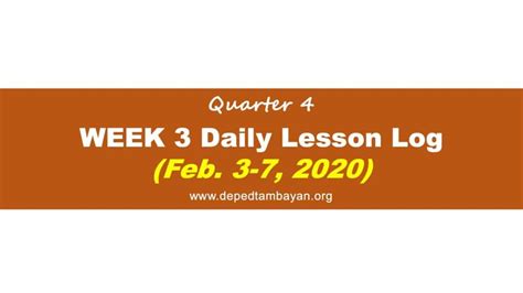 Daily Lesson Log Deped Tambayan