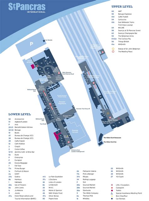 St Pancras railway station map