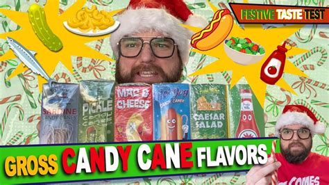 Gross Candy Cane Flavor Taste Test Youtube