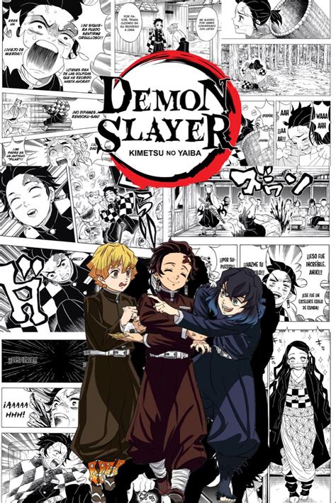 Demon Slayer Manga Poster Fondo De Anime Artesanías De Anime