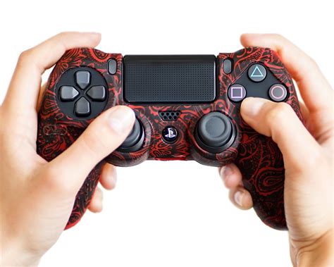 Red Motif Proflex Ps4 Decorative Silicone Controller Skin Cover