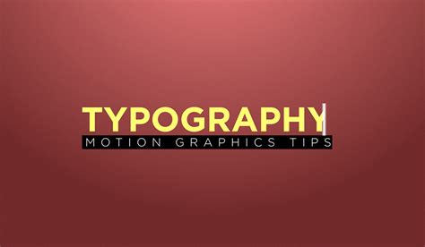 Video Tutorial 3 Motion Graphics Typography Tips For After Effects