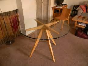 Round Dining Table Glass Top Wood Base Glass Designs