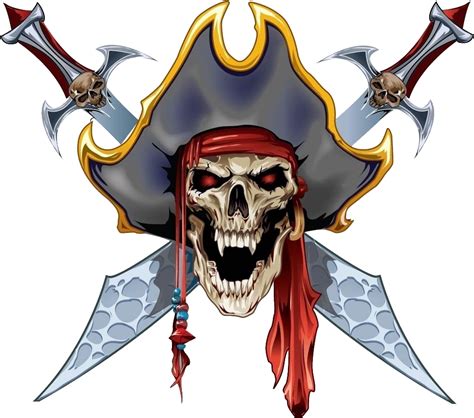 Tattoo Skull Piracy Flash Paper Pirate Skull Material Png Download