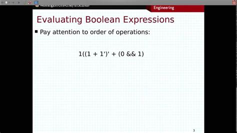 Introduction To Boolean Algebra Youtube
