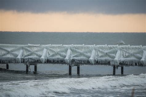 Wallpaper Sea Water Shore Snow Winter Ice Morning Coast Dock