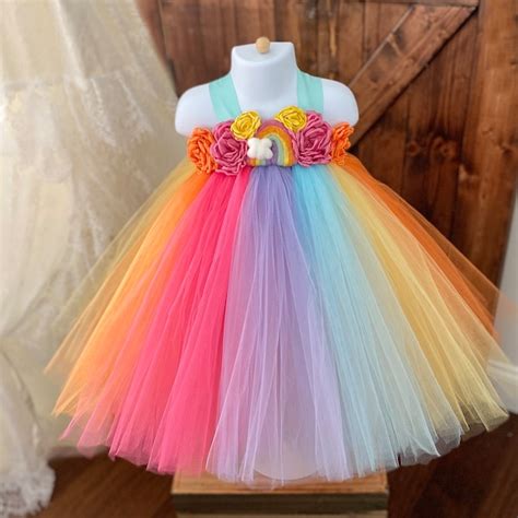 Rainbow Tutu Dress Etsy