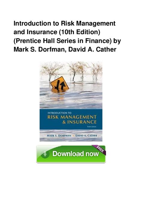 Introduction To Risk Management And Insurance 10th Edition Prentice
