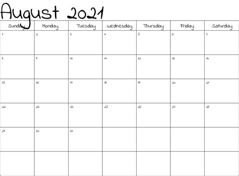 How to use a free calendar maker to make a free printable editable calendar. August 2021 Calendar