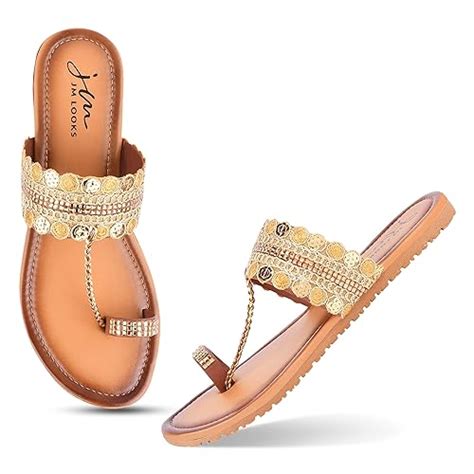 Jm Looks Kolhapuri Chappal For Women Stylish Flat Fashion Sandals
