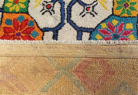 Mid Century Modern Large Boho Tribal Colorful Mexican Area Rug Carpet