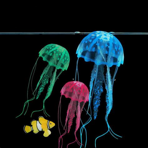 Buy Glowing Effect Artificial Jellyfish Fish Tank Aquarium Decor At