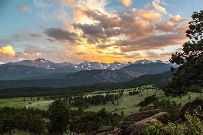 Rocky Colorado Mountains Sunset Views Redd