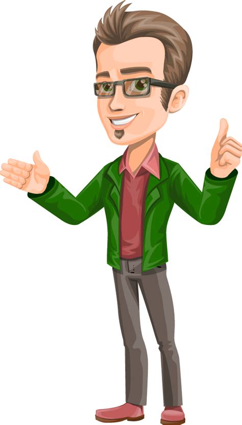 Free Vector Smart Guy Character Vector Characters