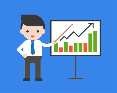Businessman presentation graph with pointer, growing business concept ...
