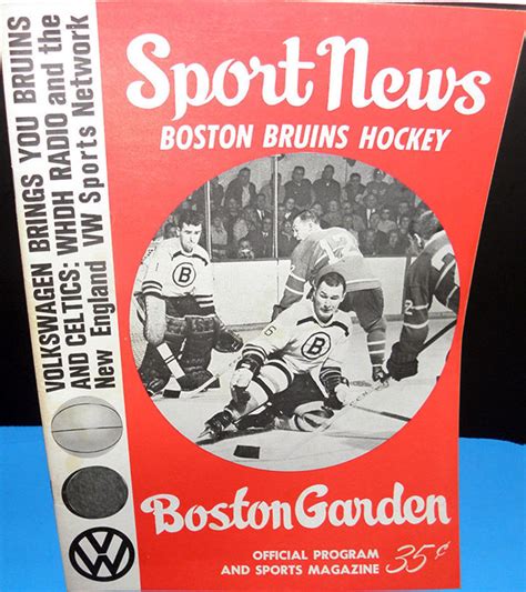 Nhl Program Boston Bruins 1964 65