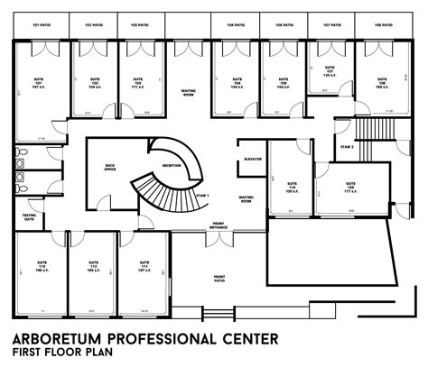 building floor plans arboretum professional center