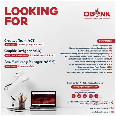 Lowongan Kerja Team Animo Creative Yogyakarta INFO LOKER SOLO