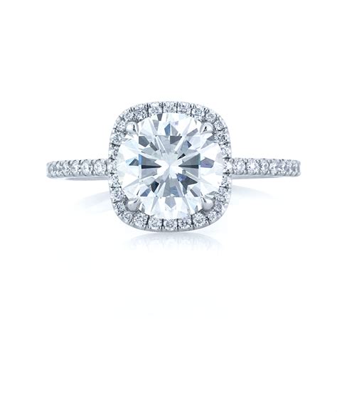 Round Diamond Cushion Halo Engagement Ring South Bay Jewelry