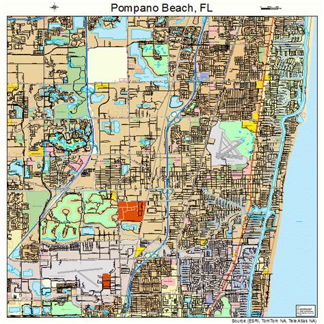 Pompano Beach Florida Street Map 1258050
