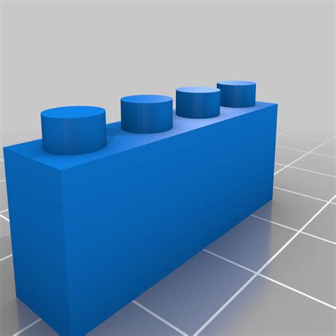 Download Free Stl File Lego Brick 4x1x1 3d Printer Object ・ Cults
