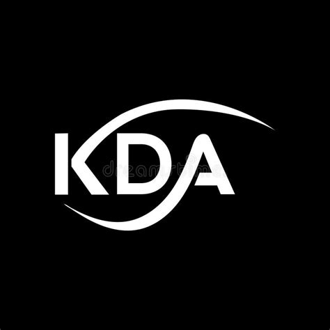 Kda Letter Logo Design On Black Backgroundkda Creative Initials Letter