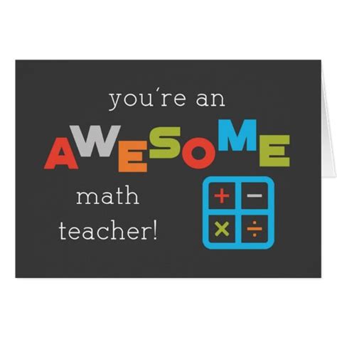 math teacher appreciation day math symbols awesome zazzle teacher t card math teacher