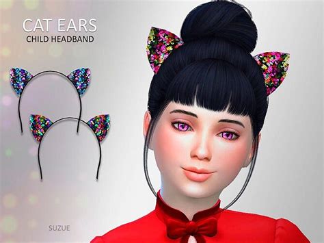 Cat Ears Child Headband By Suzue At Tsr Sims 4 Updates