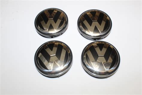4pcs Vw Volkswagen Alloy Wheel Centre Hub Caps Black 56mm Etsy