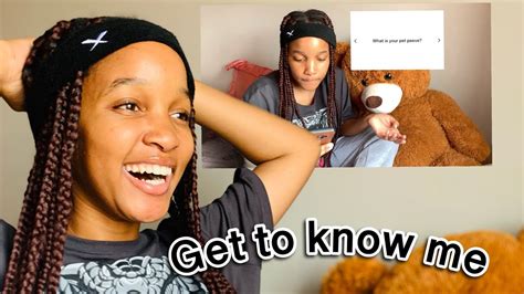 GET TO KNOW ME TAG South African YouTuber YouTube