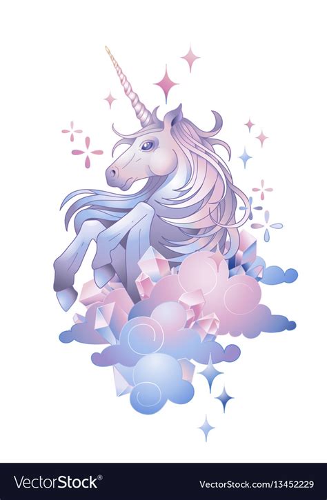 Cute Graphic Unicorn Royalty Free Vector Image