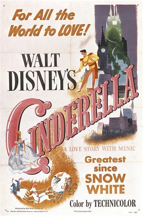 Cinderella 1950 Walt Disney Animated Movies Animated Movie Posters
