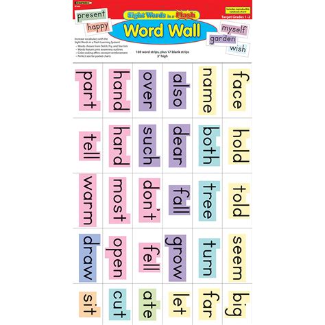 Edupress Sight Words In A Flash Word Walls Grades 1 2 Ep62426 Learning