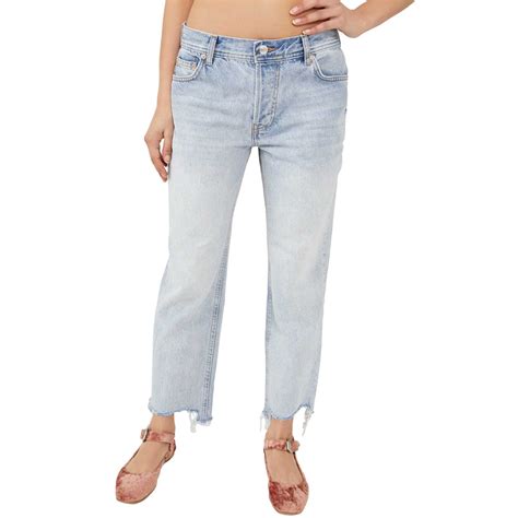 Free People Maggie Mid Rise Straight Jeans Jeans Clothing